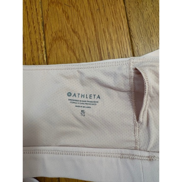 Athleta Pink Strappy Back Sports Bra Crop Top Size XL TG - Picture 7 of 8
